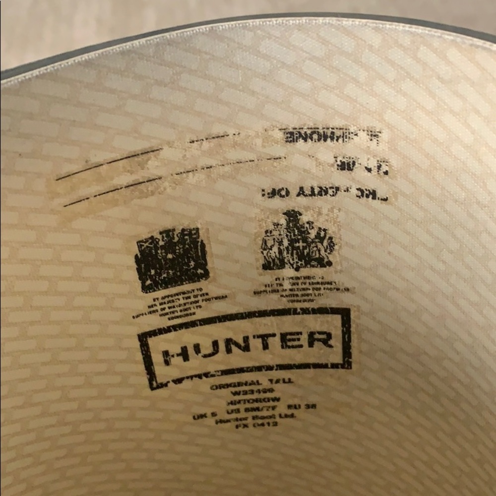 Original Tall Hunter Rainboots with fleece liners! - Picture 7 of 16